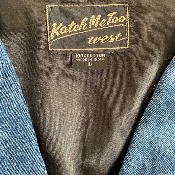 VTG 70s Western Denim Vest - Picture 8 of 11